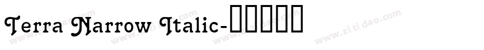 Terra Narrow Italic字体转换